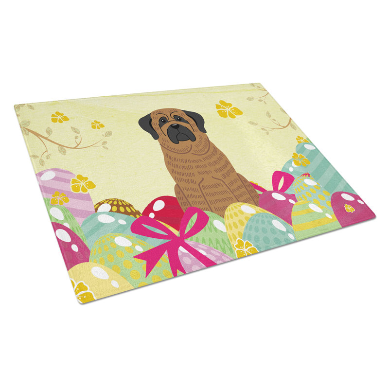 The Holiday Aisle Saroyan Glass Mastiff Cutting Board, Brindle