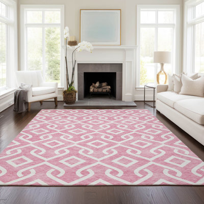 Kaylani Washable Geometric Indoor / Outdoor Rug