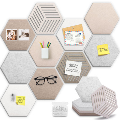 Carrelage babillard hexagonal en liège