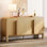 Buffet Mid-Century en bois avec rangement Adora