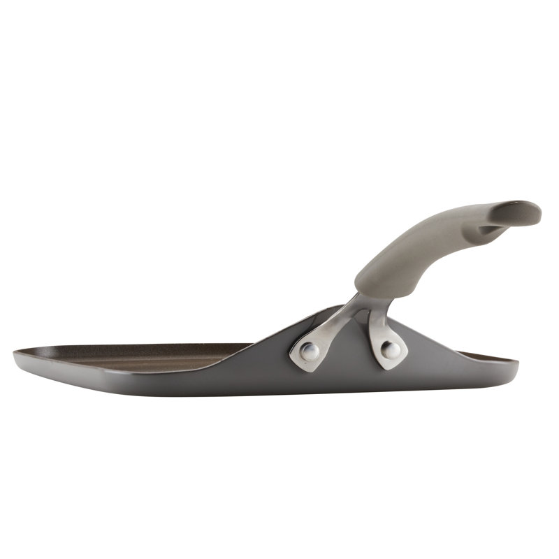 Gray Nonstick Aluminum Square Stovetop Griddle Pan, 11-Inch