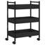 Chariot de cuisine 17 étages 17,7 po x 11,8 po x 27,6 po noir-495370395