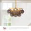 Lustre en or brossé 18 po Aahil avec verre côtelé transparent-1656924762-1656924763