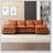 Large Chenille Fabric U-Shape Sectional Sofa-1433264285