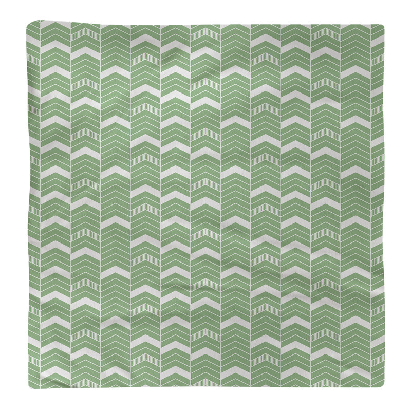 Serviette en coton bicolore lignée Stephenie, H 0,1 po x l 10 po x P 10 po, Vert printemps, Sergé de coton