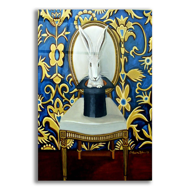 «Red Hat» par Catherine A Nolin, art mural en verre acrylique, H 24 po x l 16 po x P 0,2 po