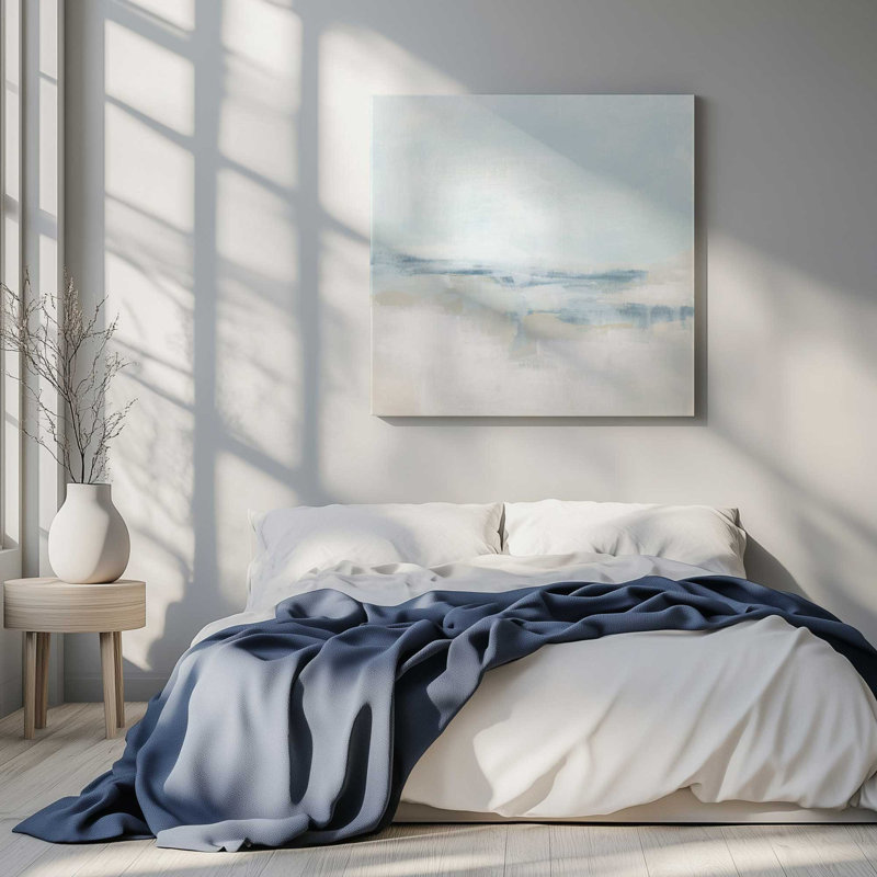 «Cloudy Shoreline Hues II», reproduction sur toile, Toile tendue, H 32 po x l 32 po x P 1,25 po, 1