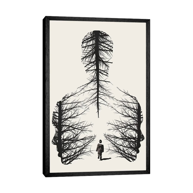 The Walk by Daniel Taylor - Floater Frame Print on Canvas, Black Framed, 101.6 cm H x 66.04 cm W
