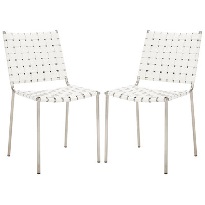 Ryland 18.5'' H Leather Upholstered Metal Armchair