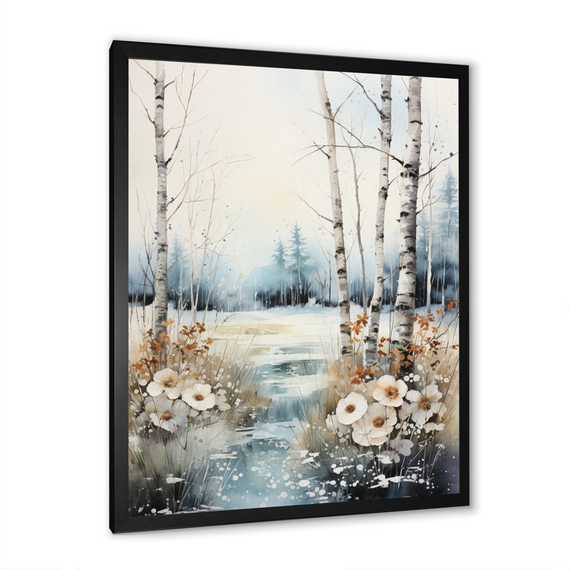 «Humfried Alaska Winter Wonderland I», reproduction sur toile, Cadre simple noir, H 44 po x l 34 po x P 1,5 po