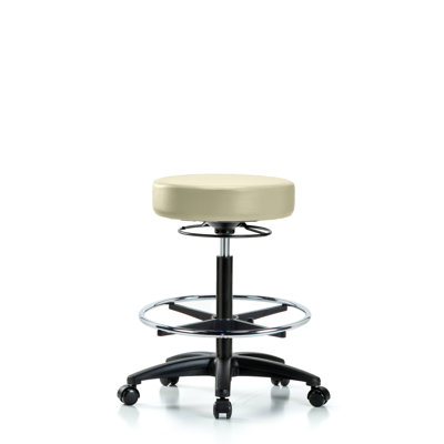 Audet Backed Adjustable Height Lab Stool with Footrest