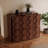 Modern Brown Solid Wood Accent Cabinet