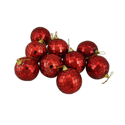 Mirrored Glass Disco Ball Christmas Ornament