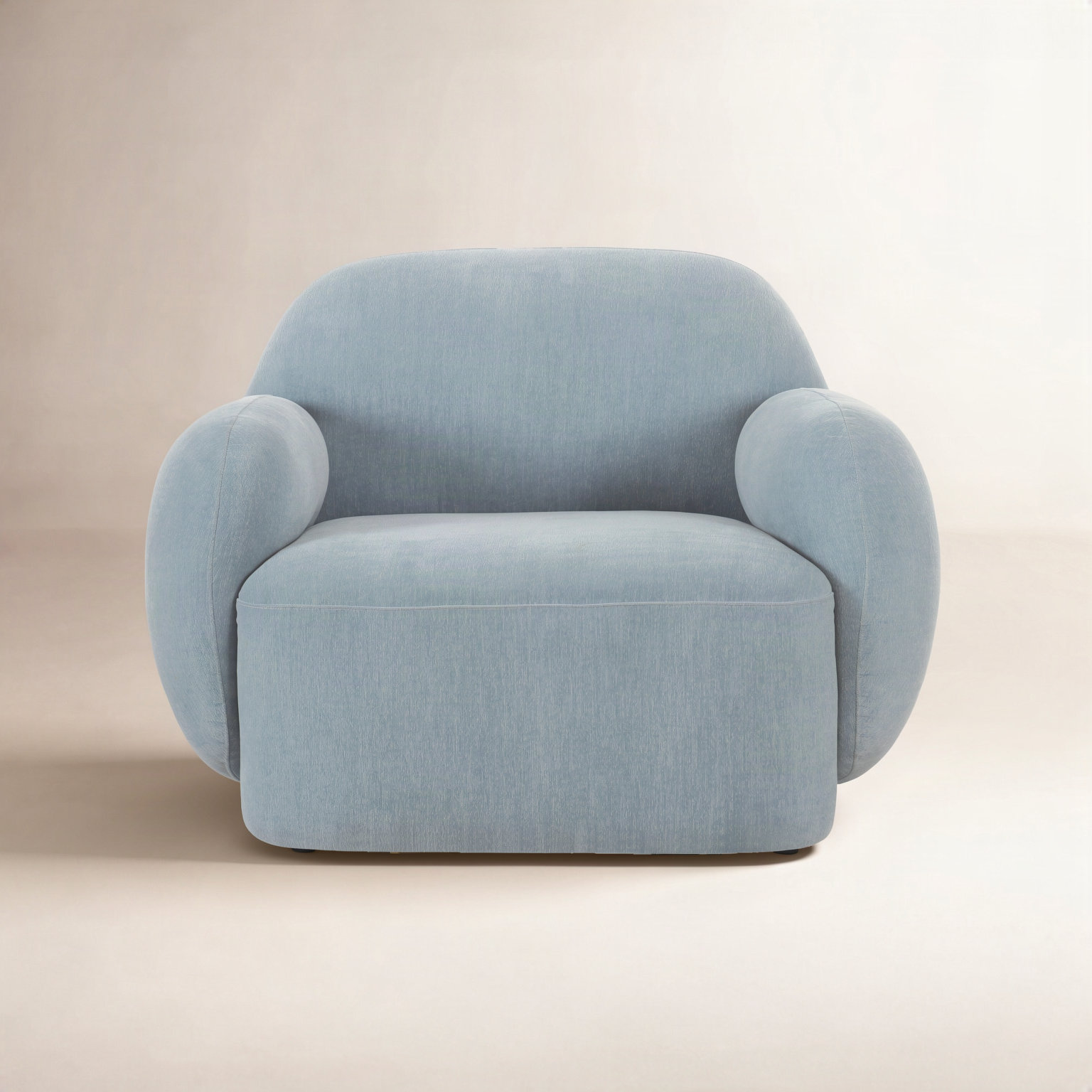 Mikah Lounge Chair, Light Blue Performance