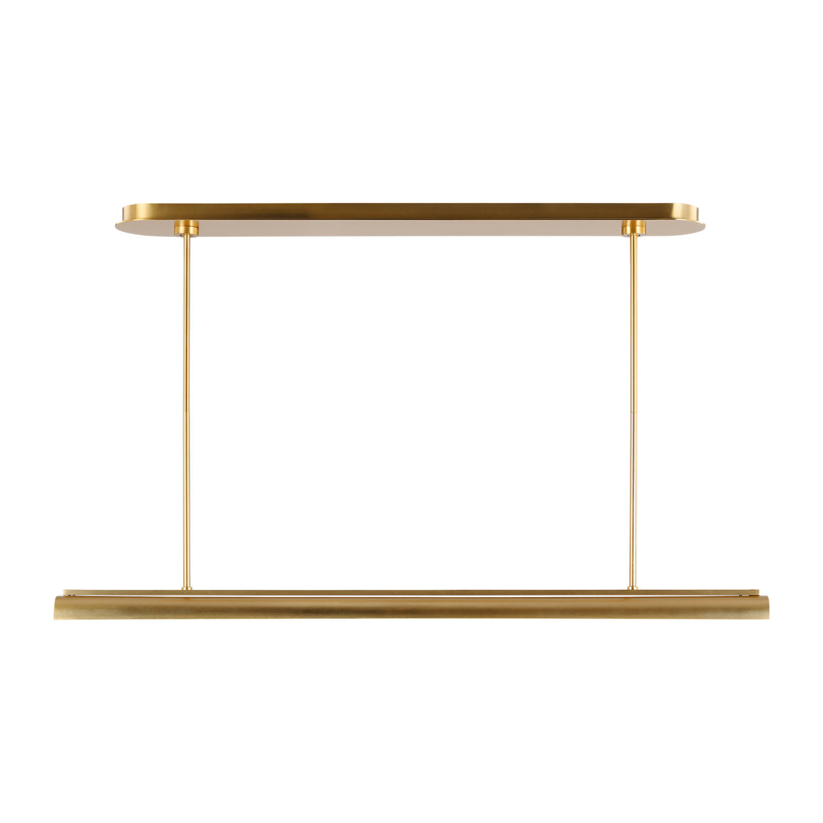Single Light Acrylic Dimmable LED Pendant, Burnished Brass