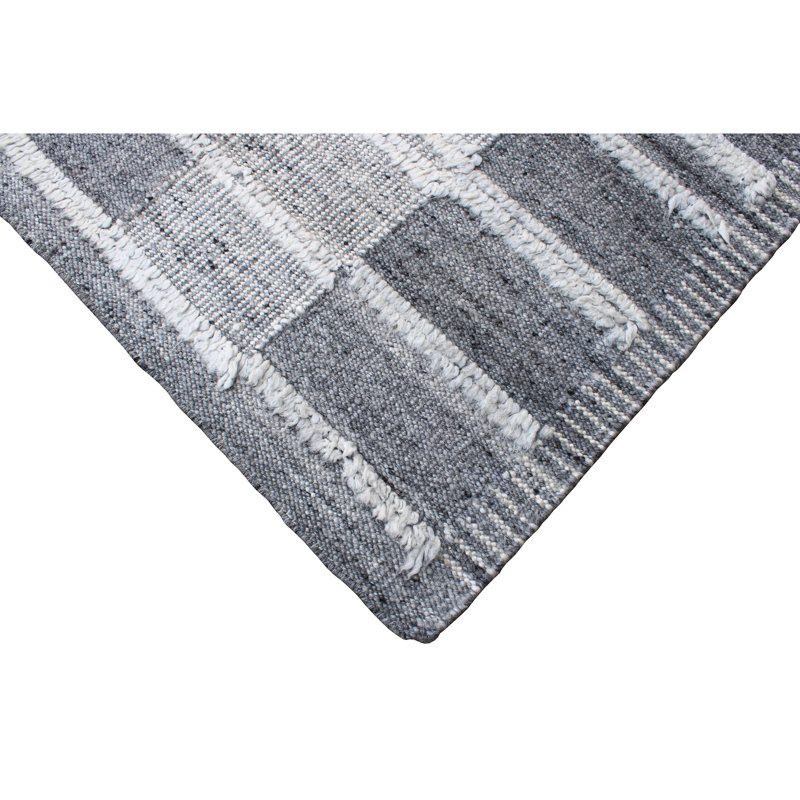 Wool Striped Area Rug, Rectangle 6' x 9'