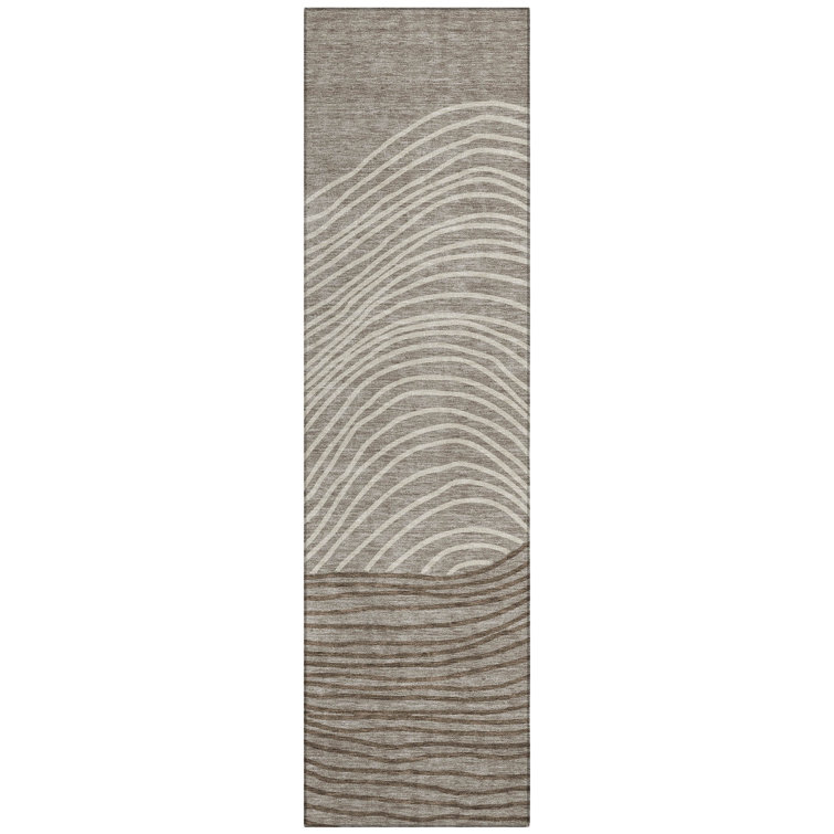 Machine Washable Indoor/Outdoor Adalaide ACN2350 Stripes Rug