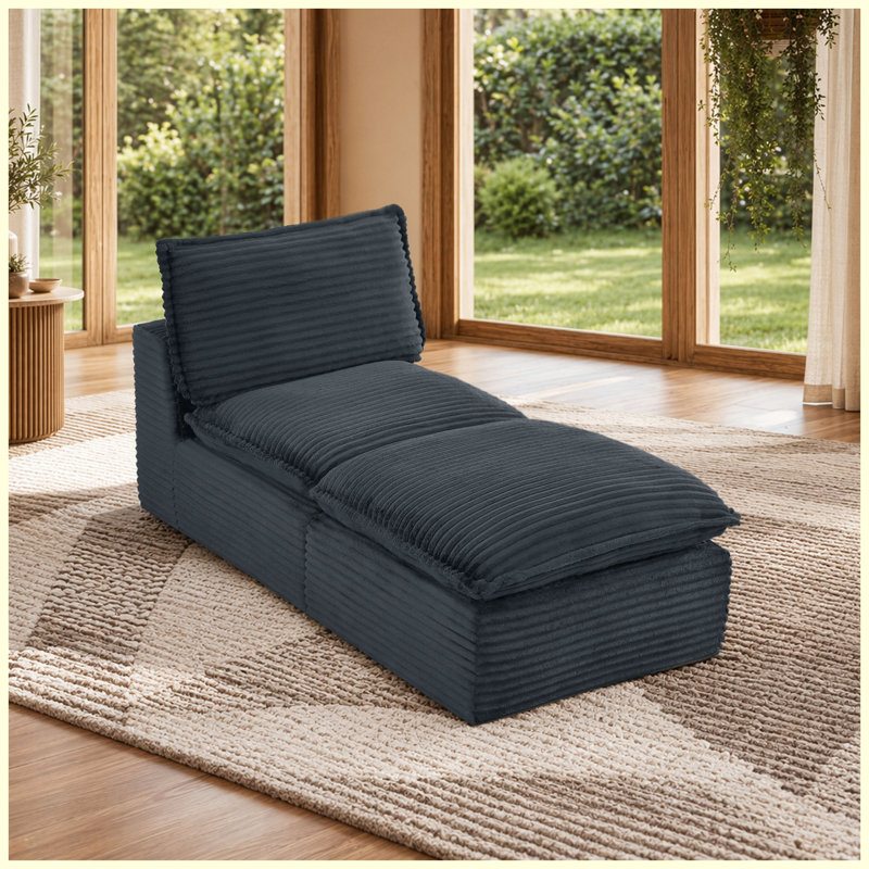 Canapé en velours Corduroy, Grey