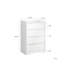 Commode de rangement verticale à 4 tiroirs, armoire de chambre blanche minimaliste-129182891