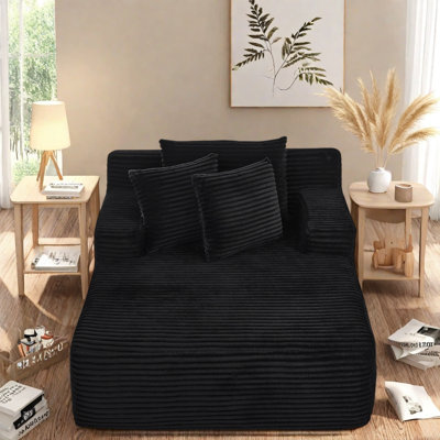 Chaise paresseuse compressée - Fauteuil une pièce en mousse haute densité, canapé doux et de soutien, peu encombrant pour les petits espaces, la chambre à coucher et le salon