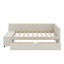Lit plateforme simple tapissier en forme de L avec tiroirs-158664005