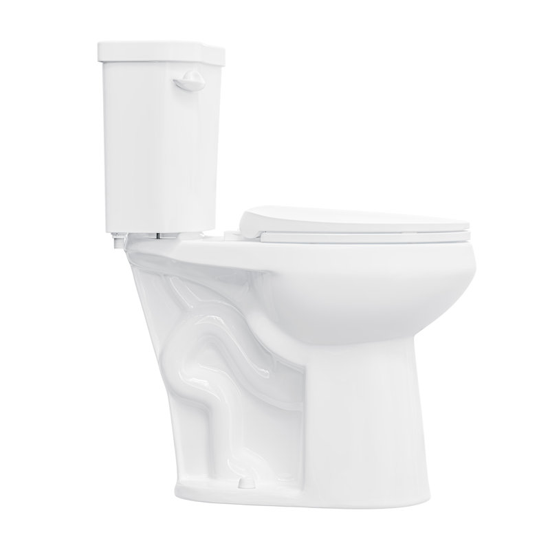Toilette allongée deux pièces à hauteur de chaise 20,7 po, chasse simple 1,28 GPF, siège à fermeture en douceur, MaP 1000g