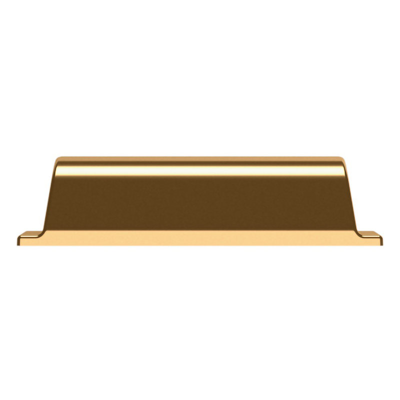 Polished Brass Transitional Cup Pull with Mounting Hardware