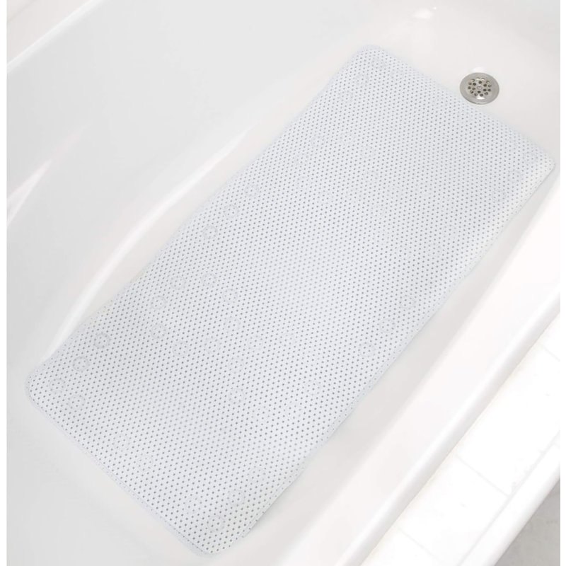 Tapis de douche en mousse Acheson, Blanc