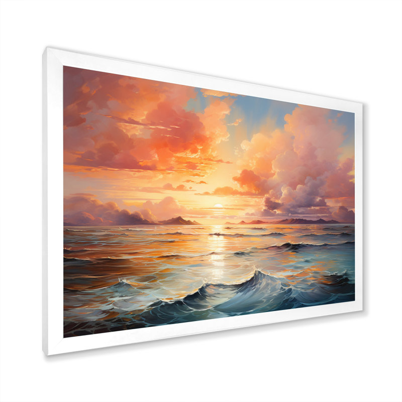 «Clouds Ethereal Horizon», art sur toile, Cadre simple blanc, H 30 po x l 40 po x P 1,5 po