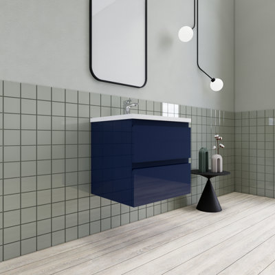 Meuble-lavabo flottant moderne simple Alcester Ivy Bronx