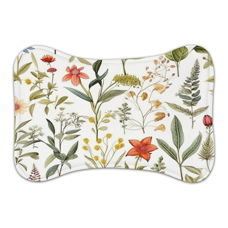 Heirloom Florals - Tapis d'alimentation en forme d'os