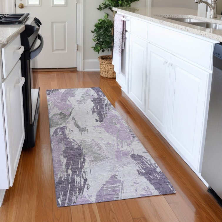 Machine Washable Indoor/Outdoor Claudian ACN1599 Lavender Rug
