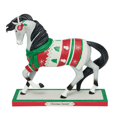 Enesco The Trail of Painted Ponies Christmas Sweater Figurine 7.4 Inch
