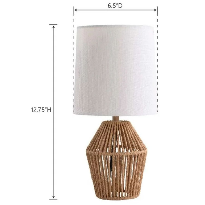 Lampe de table en osier / rotin Delshire