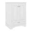 Ensemble de meuble-lavabo 24 po avec lavabo en céramique, armoire de rangement moderne avec 2 portes et tiroir, meuble-lavabo autoportant-121085757