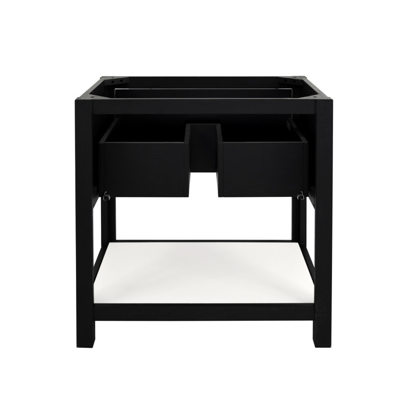 Ensemble de meuble-lavabo simple 30,5 po Solace, Chêne minuit, Perle, Perle