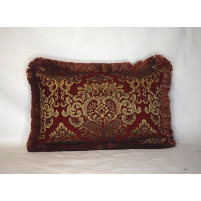 Fringed Chenille Reversible Throw Pillow