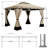 10 pi. L 12 pi. D Pavillon de jardin en acier