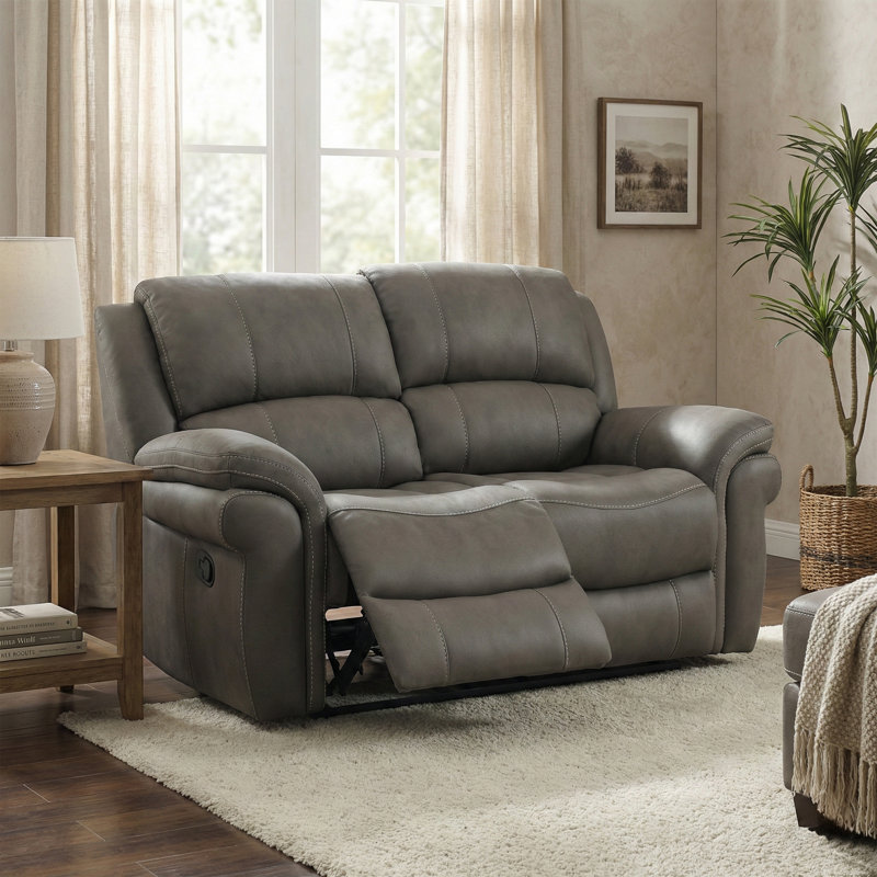 Bettymae 2 Seater Reclining Loveseat, Grey