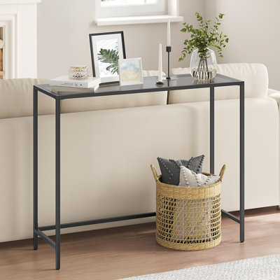 Huxley 39.4'' Glass Top Console Table