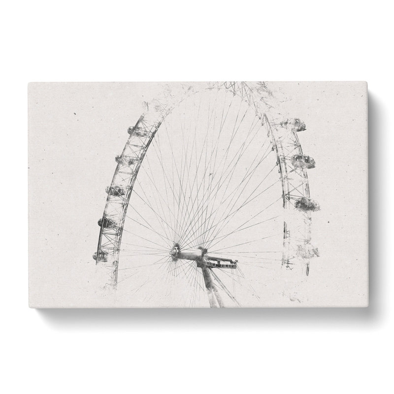 The London Eye London - Wrapped Canvas, 45cm H x 76cm W x 4cm D