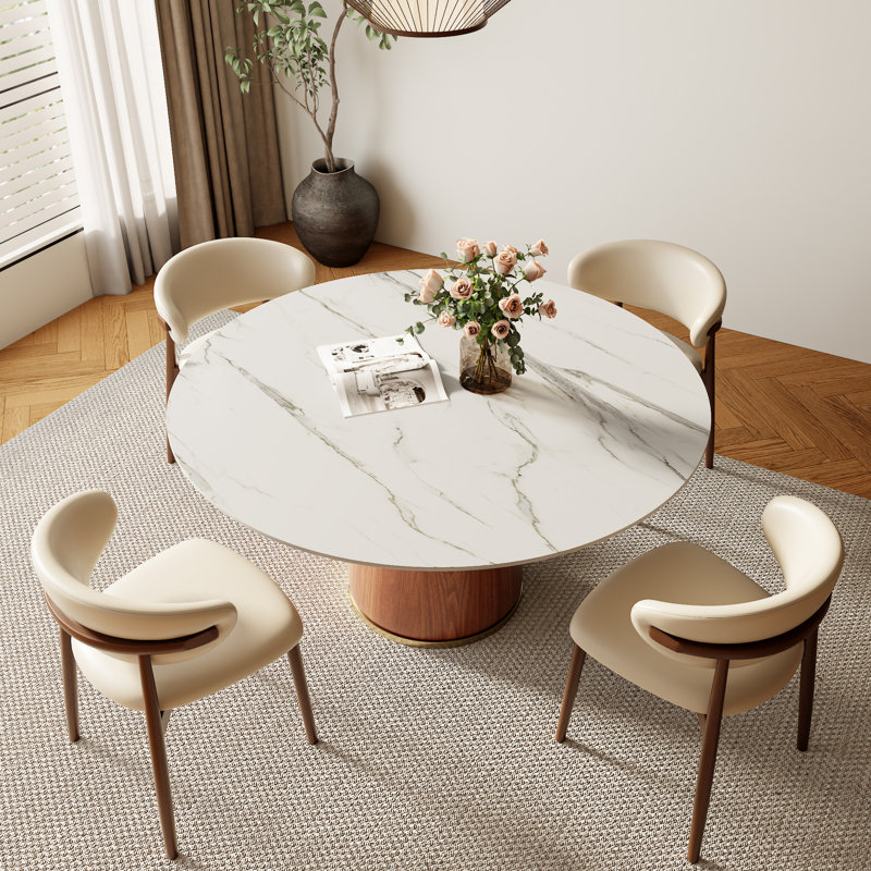 Ensemble de table de salle à manger 5 pièces, Blanc, H 29,52 po x L 47,24 po x l 47,24 po