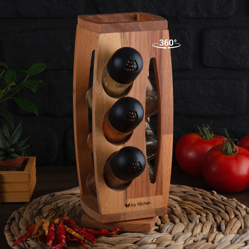 Ensemble de pots et support à épices 6 pots