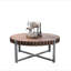 Table basse de salon de 31,4 pouces, table basse moderne en grain de bois naturel faite à la main en forme de tambour, table basse en bois F Smith, table basse à base robuste