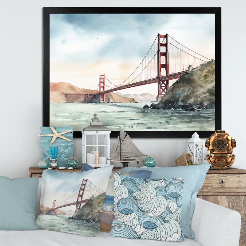 Views of San Francisco I - impression, Cadre photo noir, H 34 po x l 44 po x P 1,5 po