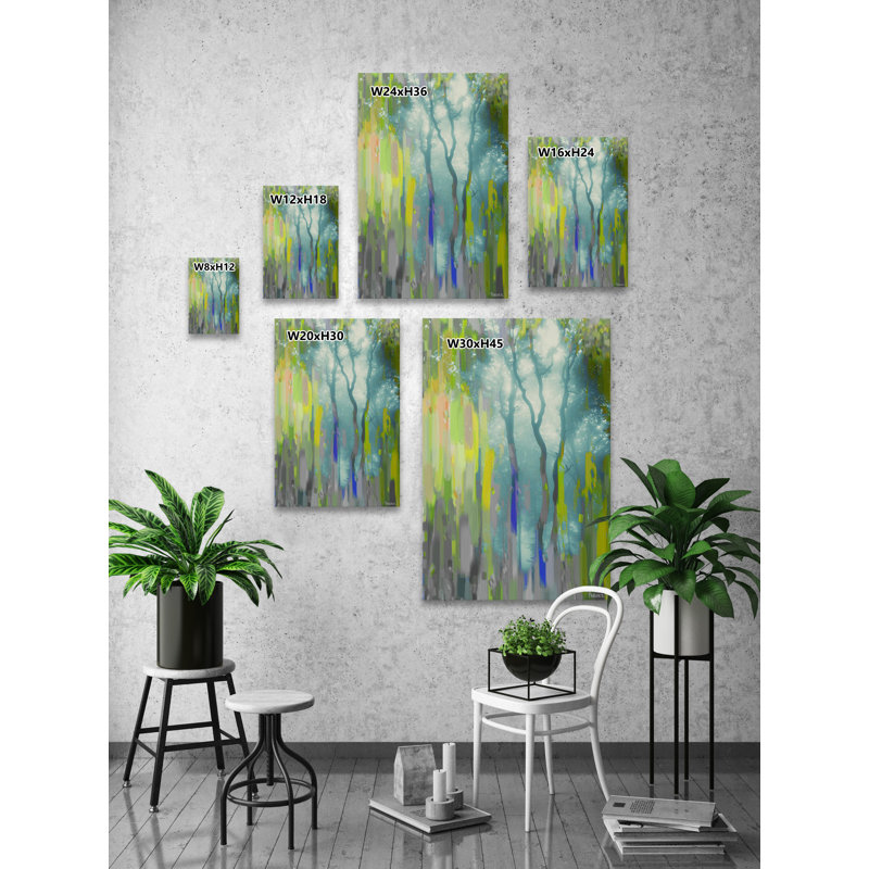 « painted tree forest » par parvez taj,, reproduction de photo sur toile tendue, H 18 po x l 12 po x P 1,5 po