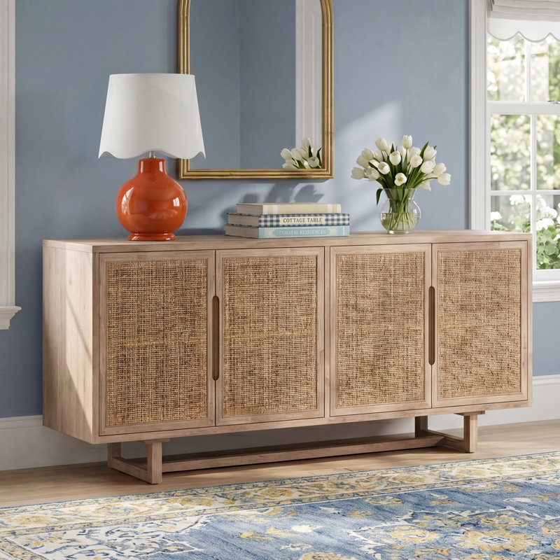 Nephie 72'' Solid Wood Sideboard, White 