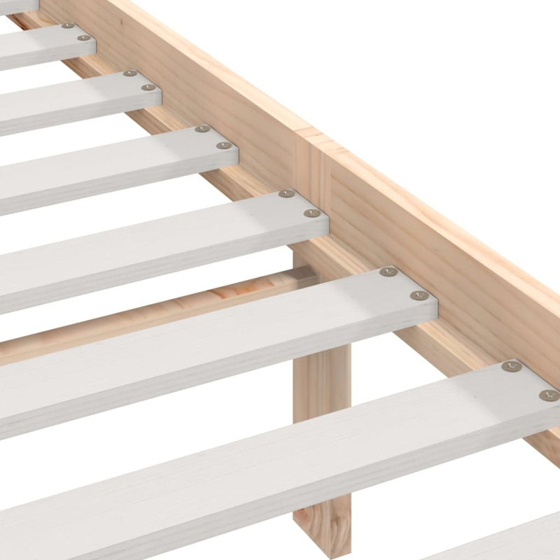 Bed Frame Solid Wood, natural, European Kingsize (160 x 200cm)