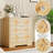 3-Drawer Chest Dresser, Wood Construction, 30.4" H, Bedroom, Living Room, Hallway Storage Cabinet-302620120