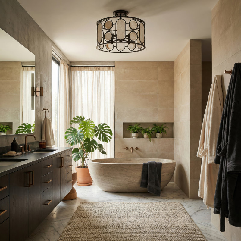 Oval Office 4-Light Semi-Flush Mount Light